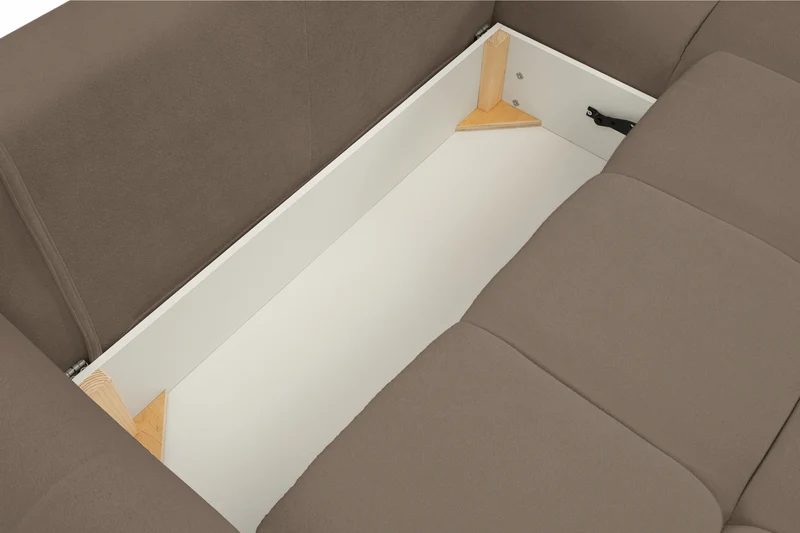 Divano letto angolare in tessuto cinigliato Dublino 257x111/177 cm