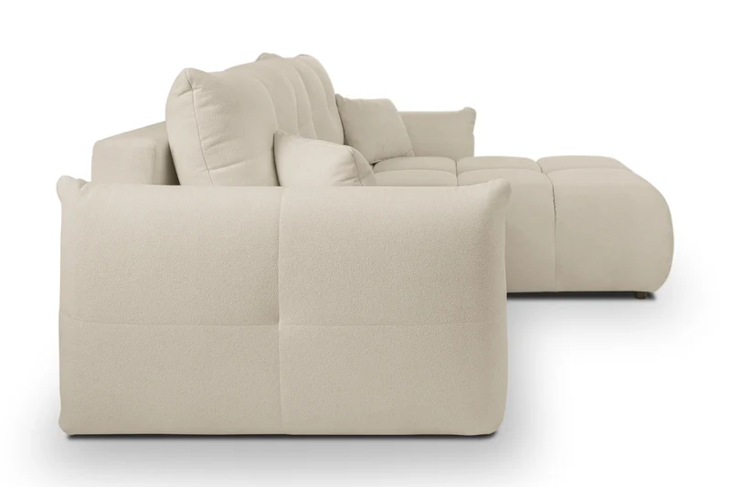 Divano letto angolare in tessuto cinigliato Dublino 257x111/177 cm