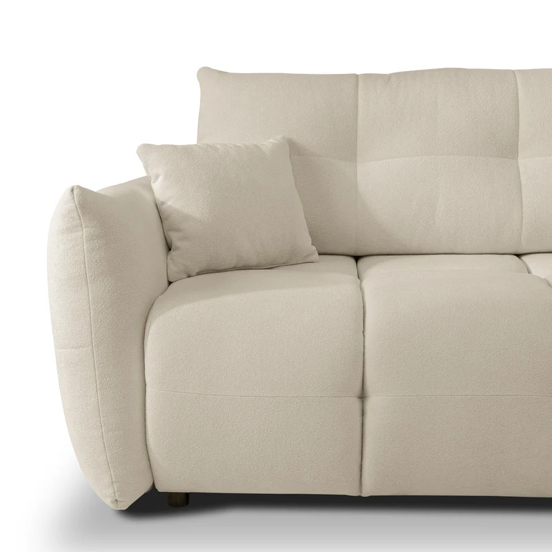 Divano letto angolare in tessuto cinigliato Dublino 257x111/177 cm