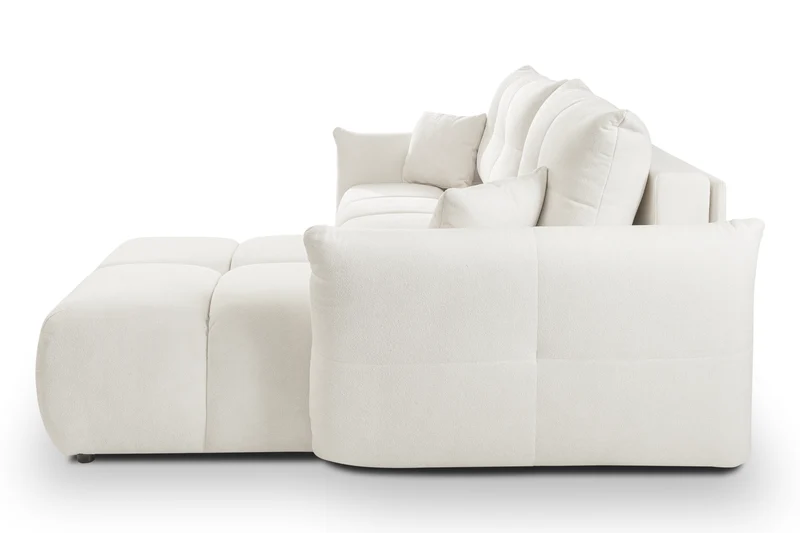 Divano letto angolare in tessuto cinigliato Dublino 257x111/177 cm