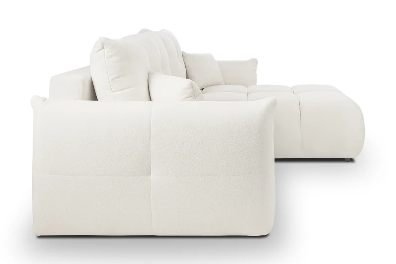 Divano letto angolare in tessuto cinigliato Dublino 257x111/177 cm