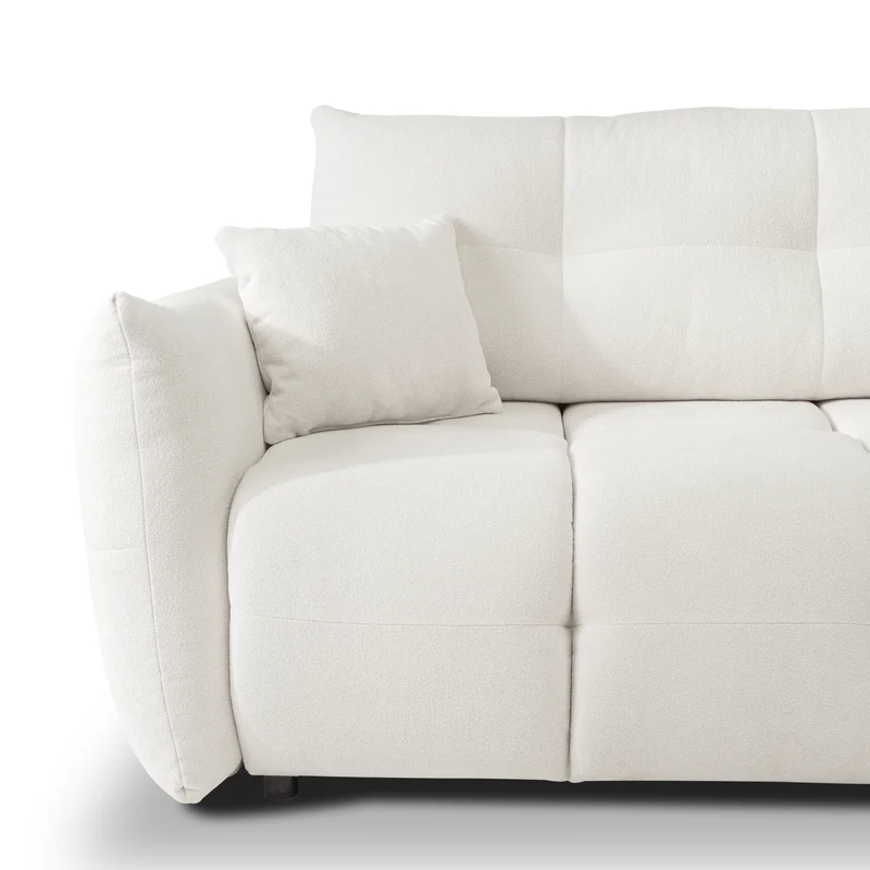 Divano letto angolare in tessuto cinigliato Dublino 257x111/177 cm