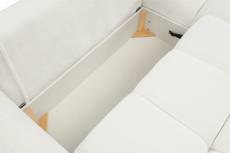 Divano letto angolare in tessuto cinigliato Dublino 257x111/177 cm