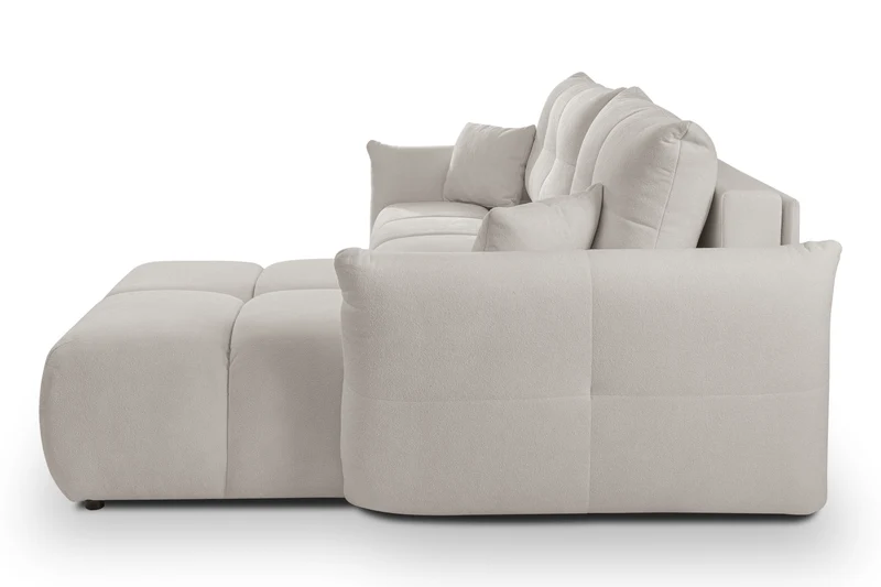 Divano letto angolare in tessuto cinigliato Dublino 257x111/177 cm