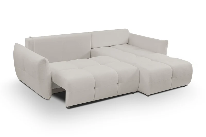 Divano letto angolare in tessuto cinigliato Dublino 257x111/177 cm