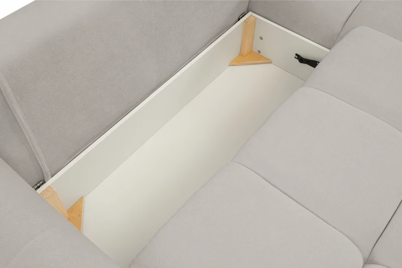 Divano letto angolare in tessuto cinigliato Dublino 257x111/177 cm