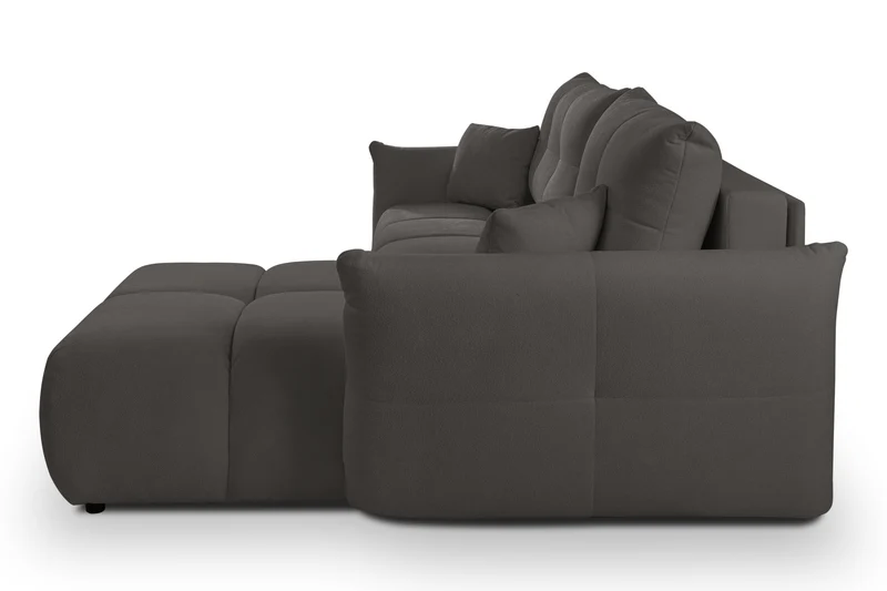 Divano letto angolare in tessuto cinigliato Dublino 257x111/177 cm