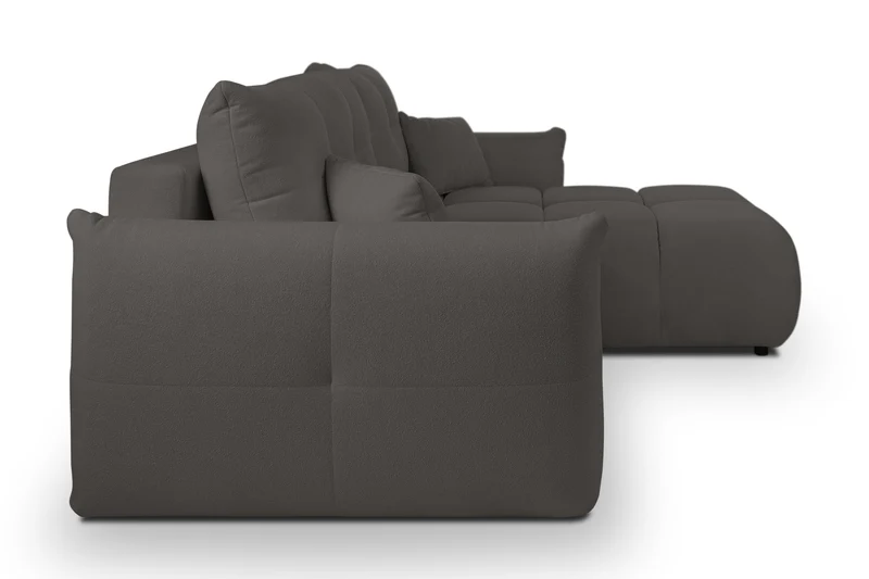 Divano letto angolare in tessuto cinigliato Dublino 257x111/177 cm