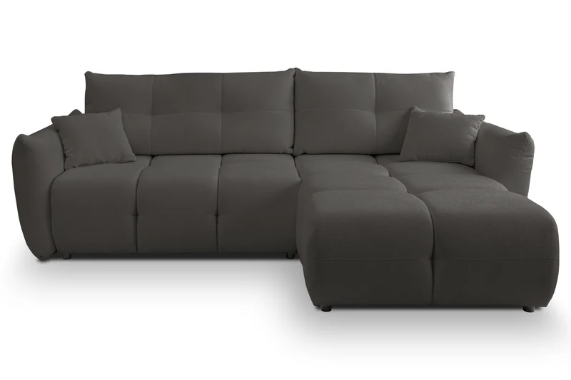 Divano letto angolare in tessuto cinigliato Dublino 257x111/177 cm
