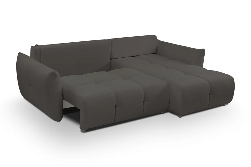 Divano letto angolare in tessuto cinigliato Dublino 257x111/177 cm