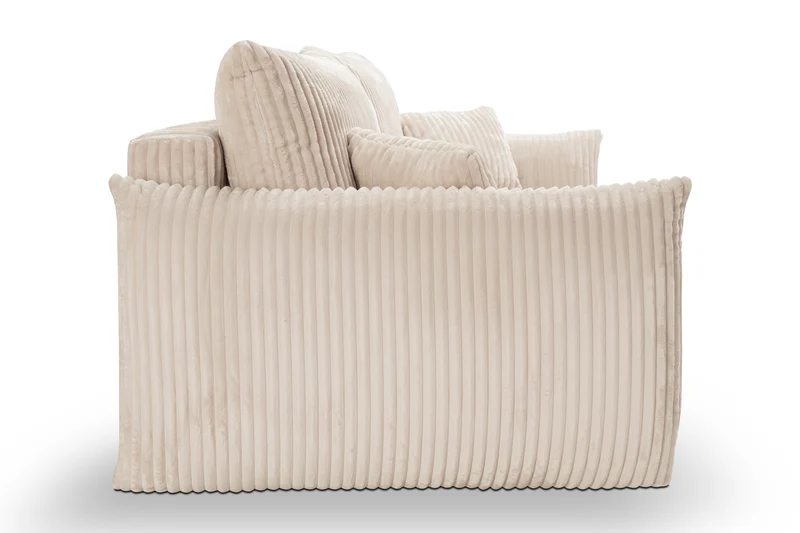 Divano letto in tessuto cannettato cashmere Marsiglia 240x108/145 cm