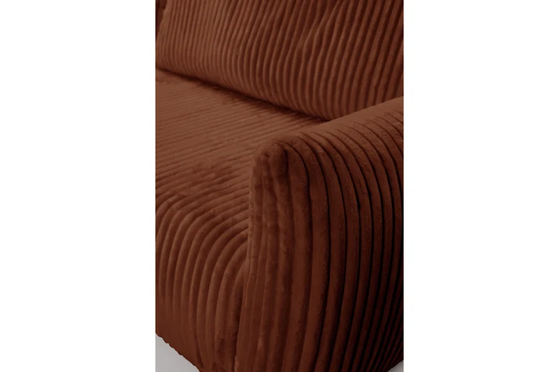 Divano letto angolare in tessuto cannettato Parigi 257x111/177 cm