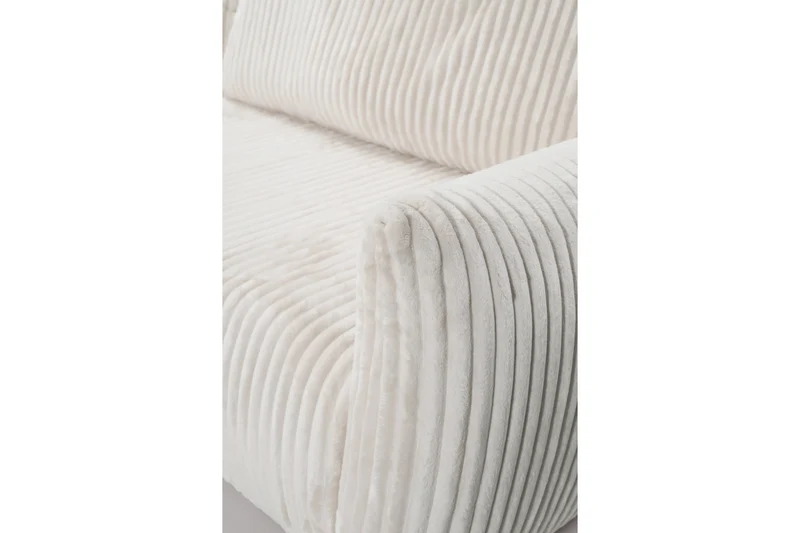 Divano letto angolare in tessuto cannettato Parigi 257x111/177 cm