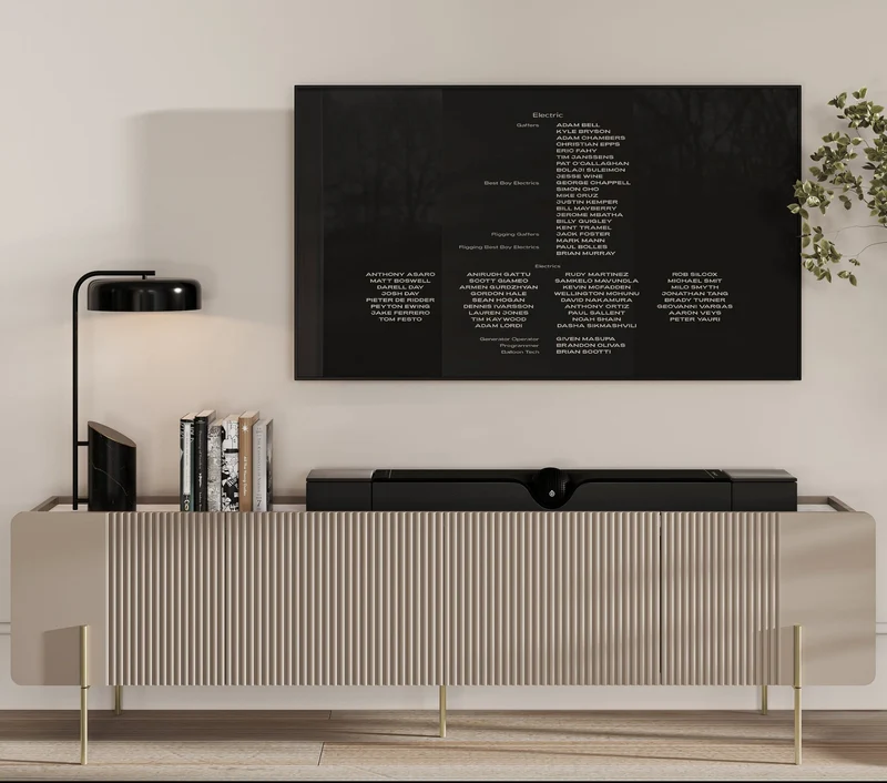 Mobile TV 2 ante 2 cassetti con piede in metallo Miami 200x57 cm