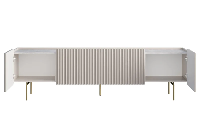 Mobile TV 2 ante 2 cassetti con piede in metallo Miami 200x57 cm
