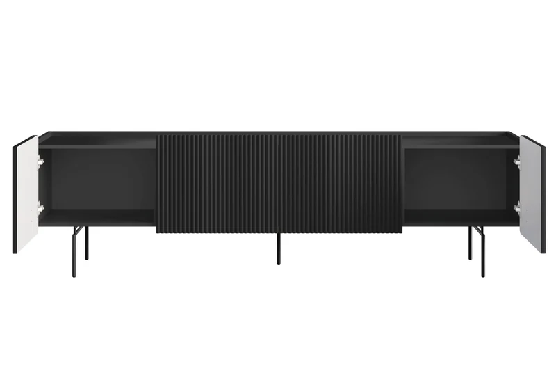 Mobile TV 2 ante 2 cassetti con piede in metallo Miami 200x57 cm