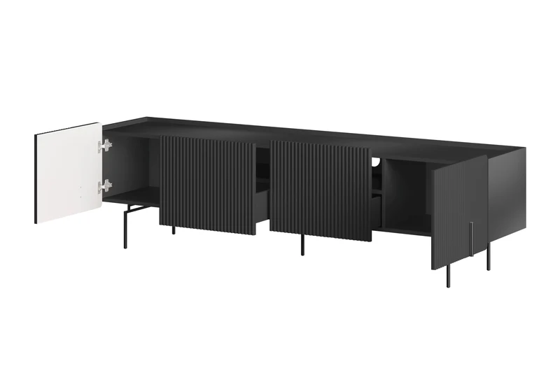 Mobile TV 2 ante 2 cassetti con piede in metallo Miami 200x57 cm