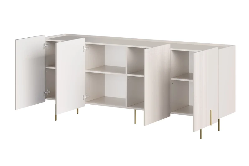 Madia 4 ante con piede in metallo Miami 200x87 cm