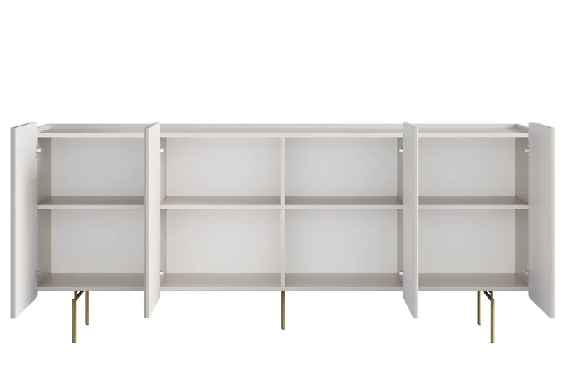 Madia 4 ante con piede in metallo Miami 200x87 cm