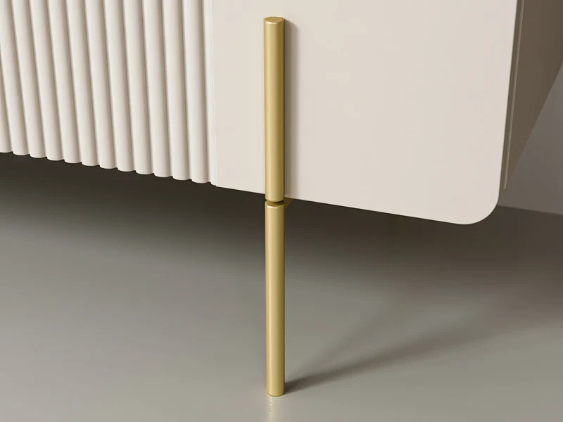 Tavolino 2 cassetti con piede in metallo Miami 100x40 cm