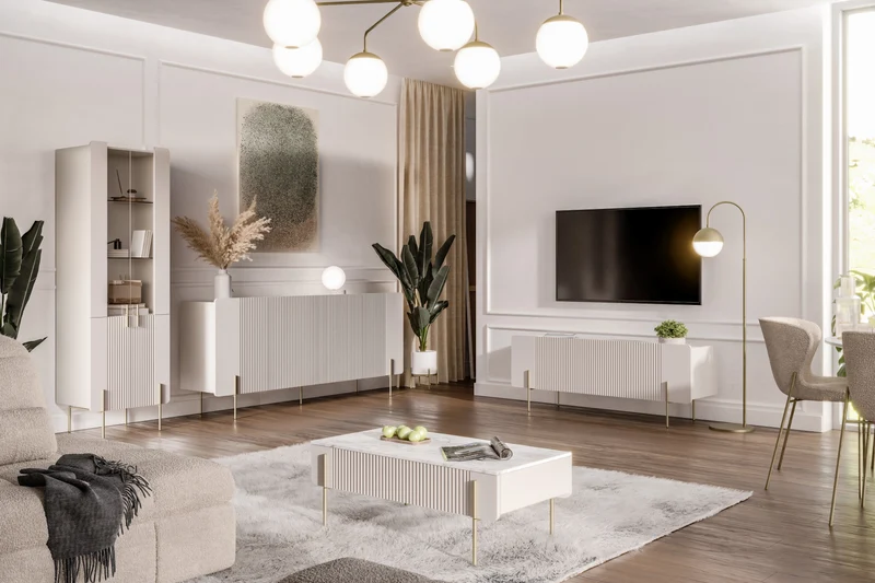 Tavolino 2 cassetti con piede in metallo Miami 100x40 cm
