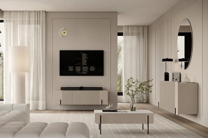 Tavolino 2 cassetti con piede in metallo Miami 100x40 cm
