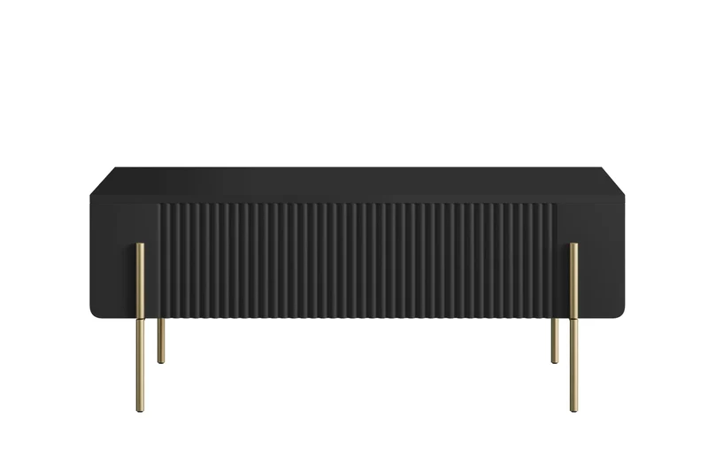 Tavolino 2 cassetti con piede in metallo Miami 100x40 cm