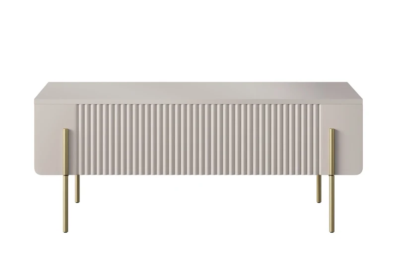 Tavolino 2 cassetti con piede in metallo Miami 100x40 cm