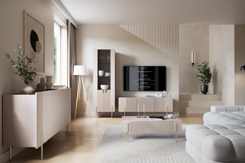 Tavolino 2 cassetti con piede in metallo Miami 100x40 cm