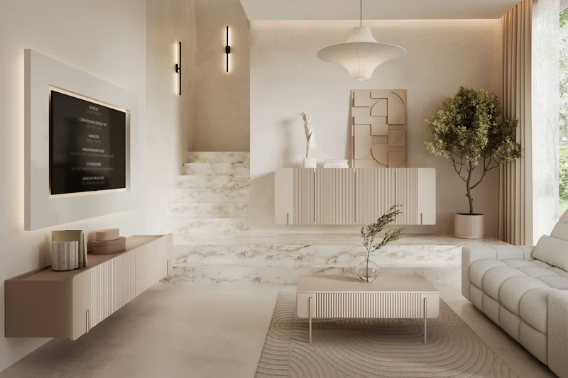 Tavolino 2 cassetti con piede in metallo Miami 100x40 cm
