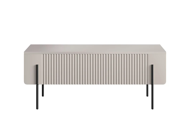 Tavolino 2 cassetti con piede in metallo Miami 100x40 cm