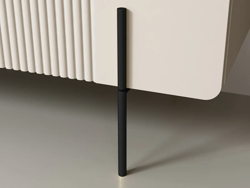Tavolino 2 cassetti con piede in metallo Miami 100x40 cm