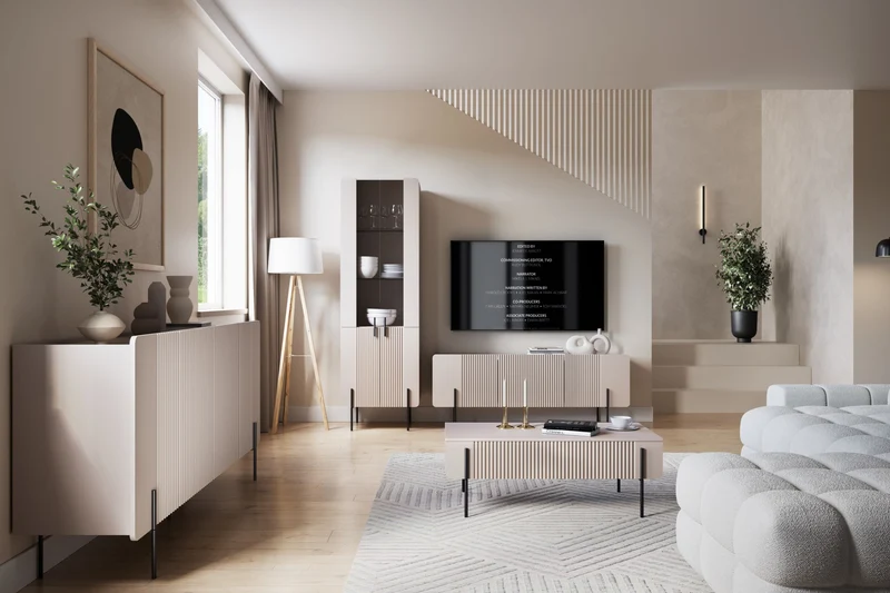 Tavolino 2 cassetti con piede in metallo Miami 100x40 cm