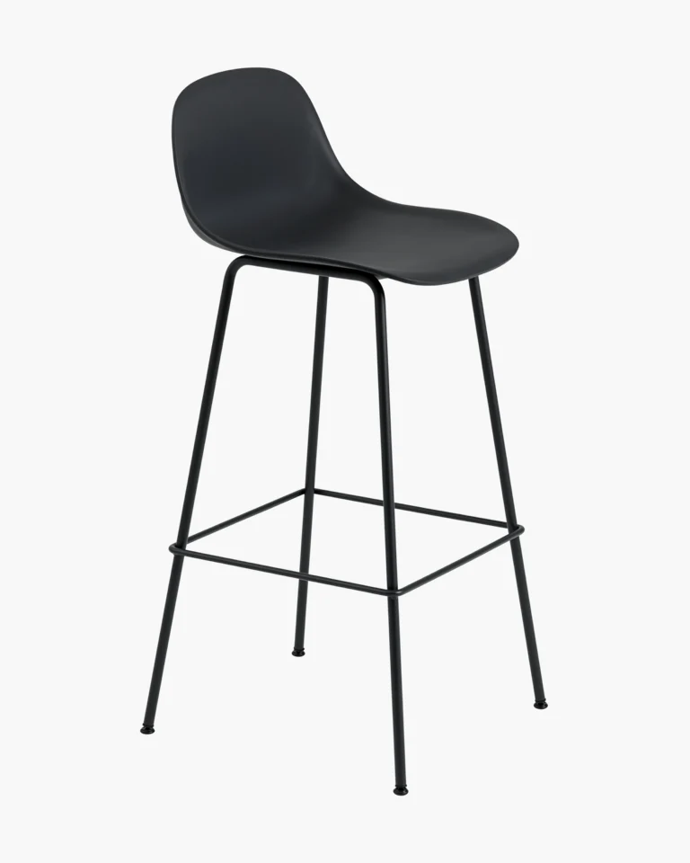 Fiber Bar Stool Tube Base - With Backrest - 75 cm