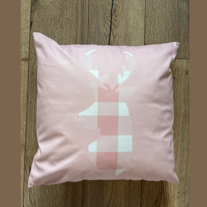Federa quadrato "Cervo" rosa
