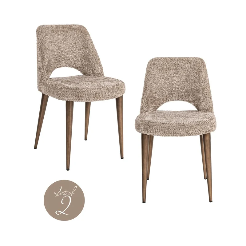 Richmond Interiors – Esszimmerstuhl Delphine lovely nature (2er-Set, feuerhemmend)