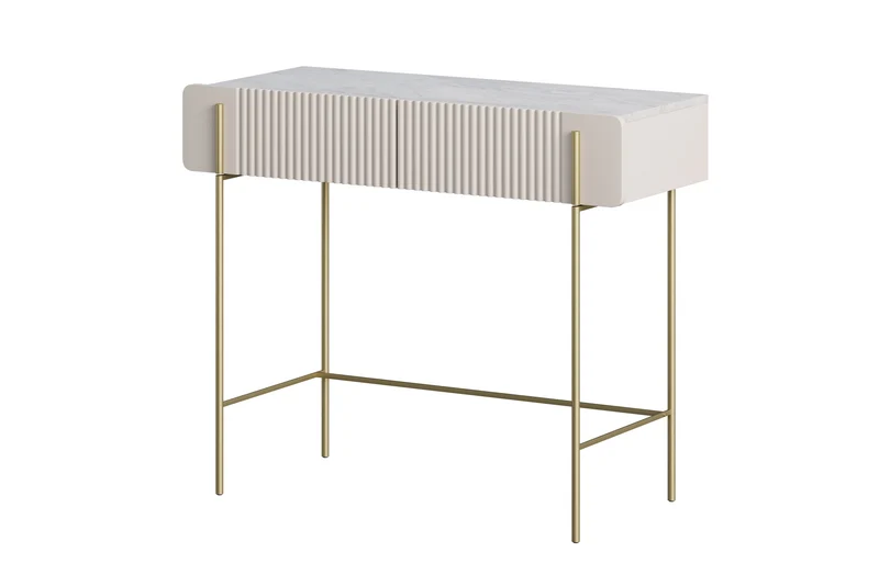 Consolle 2 cassetti con gambe in metallo Miami 100x85 cm