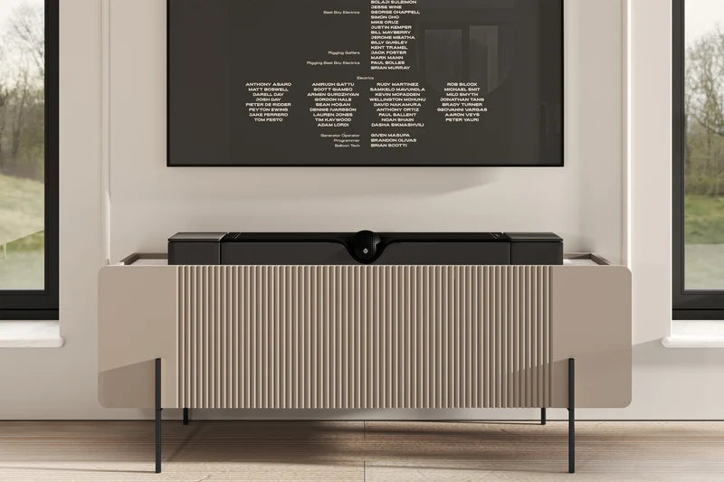 Mobile TV 2 ante 1 cassetto con piede in metallo Miami 150x57 cm