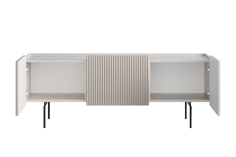 Mobile TV 2 ante 1 cassetto con piede in metallo Miami 150x57 cm