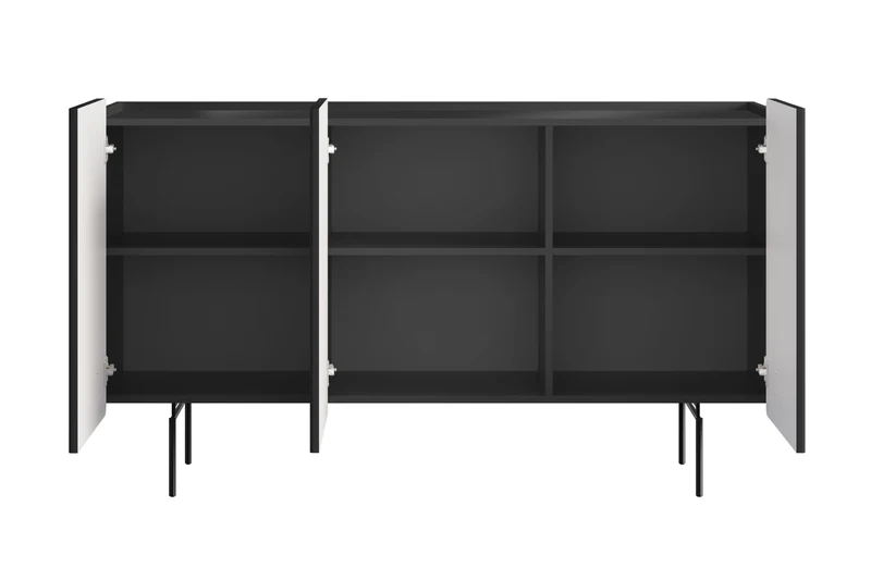 Madia 3 ante con piede in metallo Miami 150x87 cm