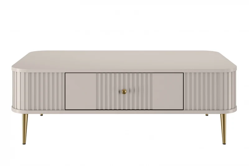 Tavolino 1 cassetto con piede in metallo Liberty 103x35 cm