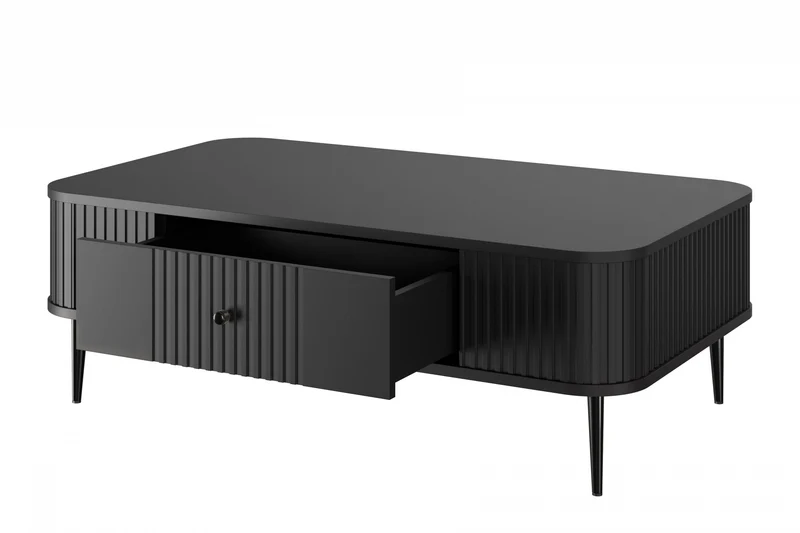 Tavolino 1 cassetto con piede in metallo Liberty 103x35 cm