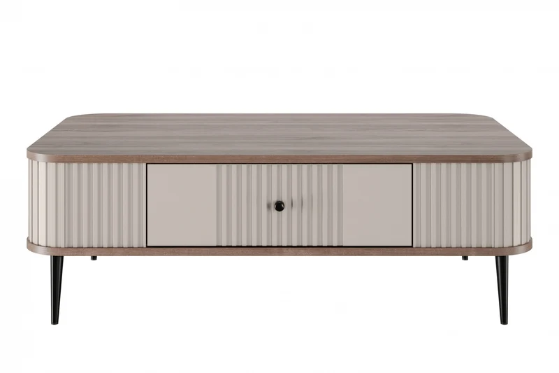 Tavolino 1 cassetto con piede in metallo Liberty 103x35 cm