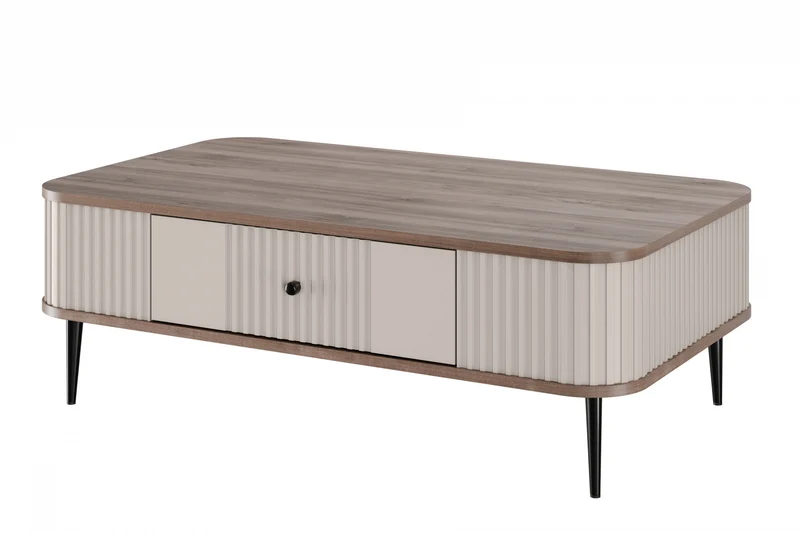 Tavolino 1 cassetto con piede in metallo Liberty 103x35 cm