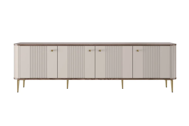 Mobile TV 4 ante con piede in metallo Liberty 187x51 cm