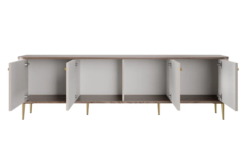 Mobile TV 4 ante con piede in metallo Liberty 187x51 cm