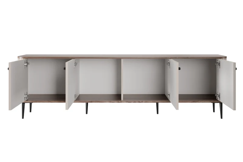 Mobile TV 4 ante con piede in metallo Liberty 187x51 cm