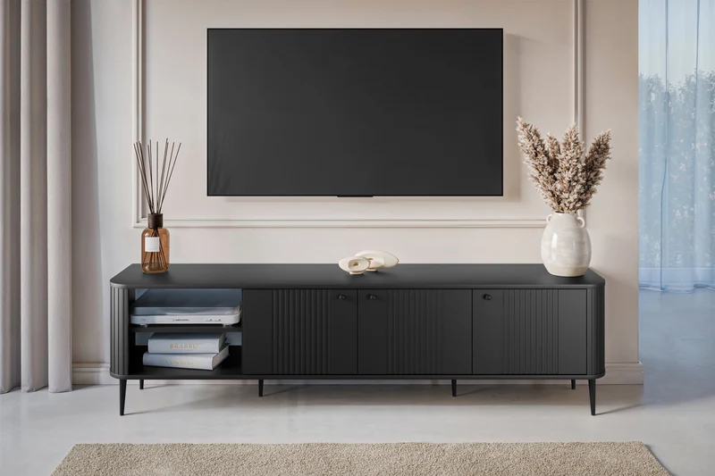 Mobile TV 3 ante con piede in metallo Liberty 187x51 cm
