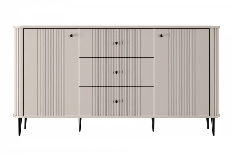 Madia 2 ante 3 cassetti con piede in metallo Liberty 160x85 cm