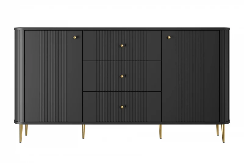 Madia 2 ante 3 cassetti con piede in metallo Liberty 160x85 cm